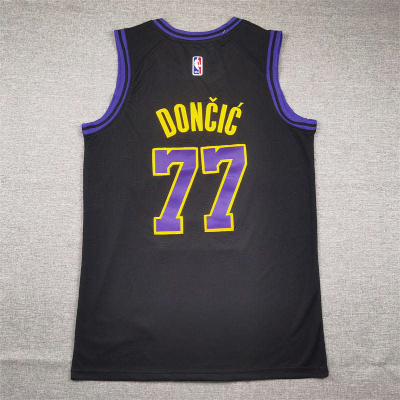 Luka Dončić #77 Los Angeles Lakers Nike City Edition Swingman Jersey – Black