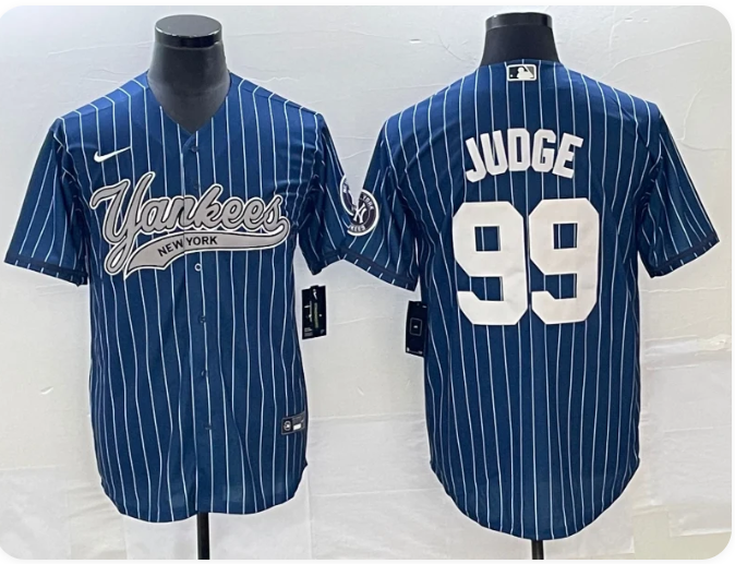Men's New York Yankees Aaron Judge #99 Replica Jersey – Blue Joint Edition