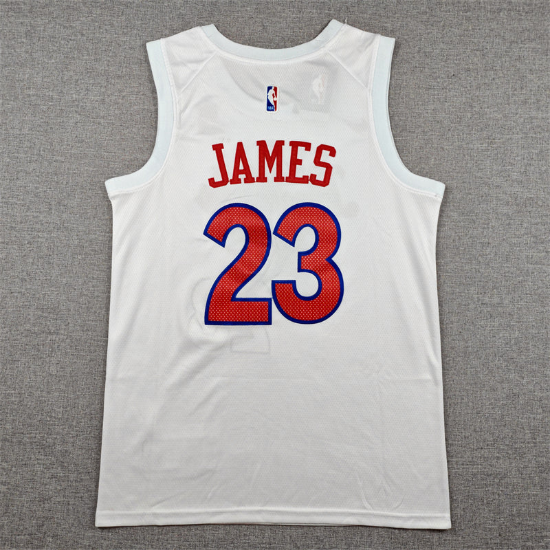 LeBron James #23 Philadelphia 76ers Nike City Edition Swingman Jersey – White (City of Brotherly Love)