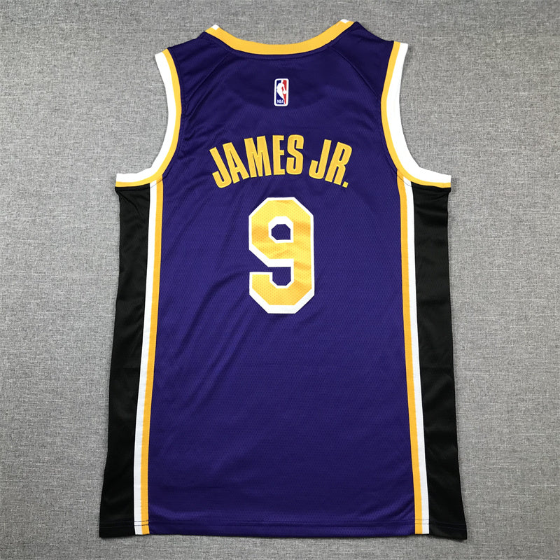 Bronny James Jr. #9 Los Angeles Lakers Statement Edition Jersey – Purple