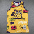 LeBron James #23 Los Angeles Lakers 2018-19 Hardwood Classics Graffiti Edition Jersey – Gold