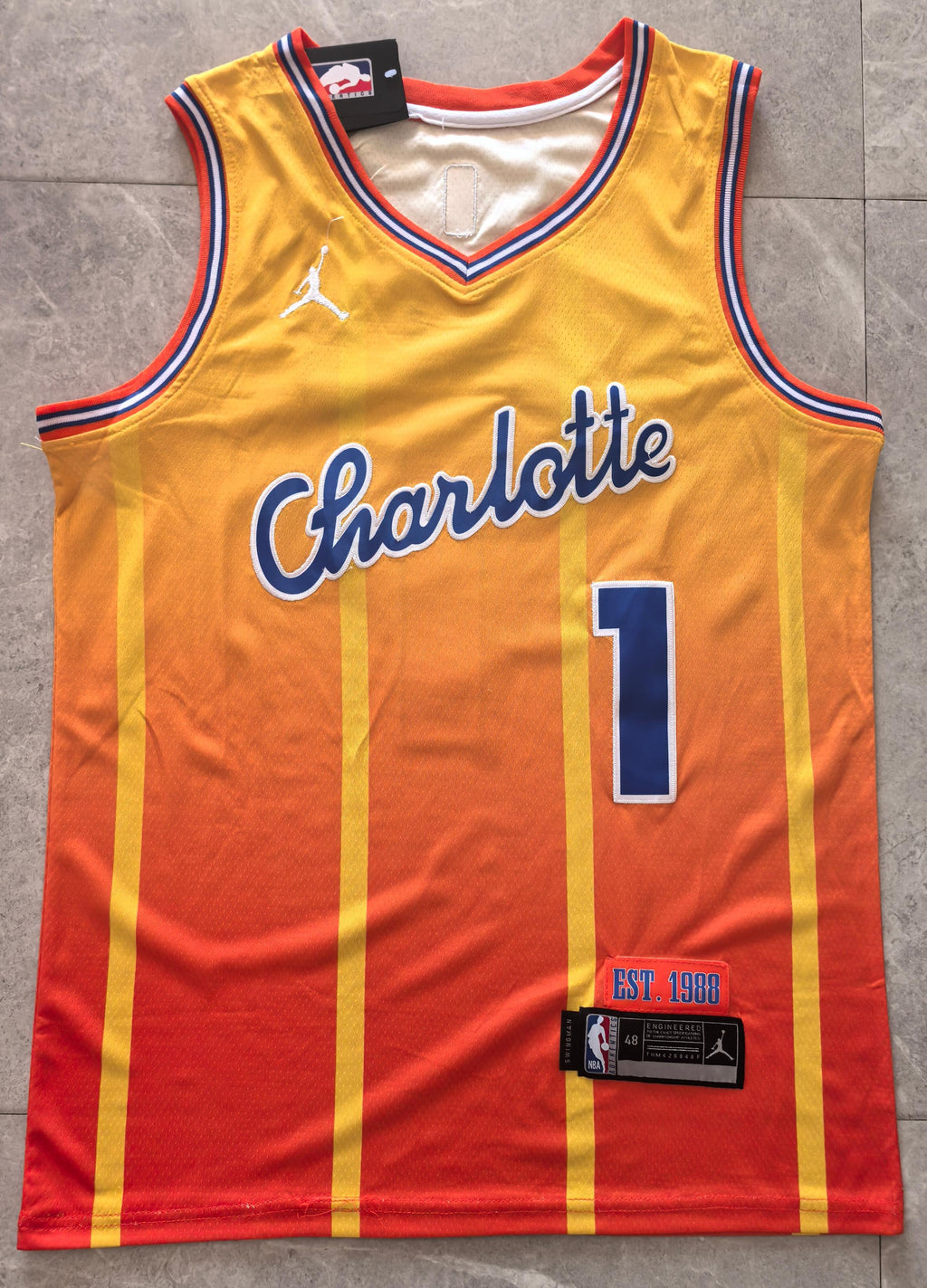 LaMelo Ball #1 Charlotte Hornets City Edition "EST. 1988" Swingman Jersey – Gold