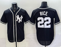 Men's New York Yankees Ben Rice #22 2026 Fashion Replica Blackout Stitched Jersey