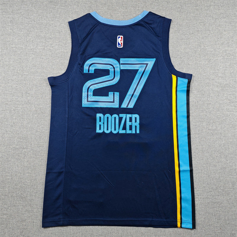 Cameron Boozer #27 Memphis Grizzlies Icon Edition Swingman Jersey – Navy