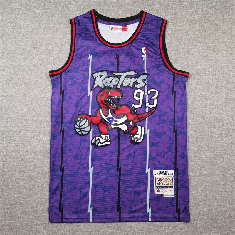 BAPE x Toronto Raptors #93 Mitchell & Ness Hardwood Classics Jersey – Purple Camo