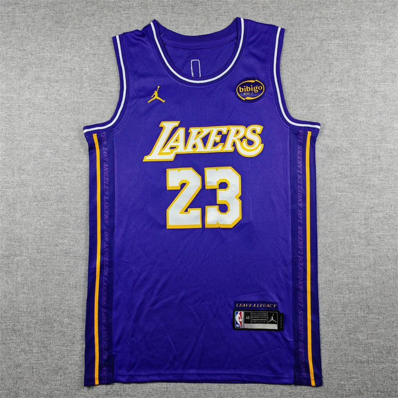 LeBron James #23 Los Angeles Lakers Jordan Brand Statement Edition Swingman Jersey – Purple
