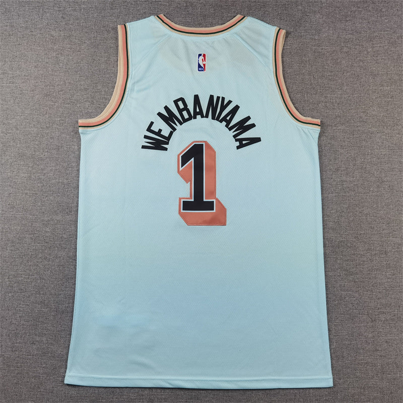 Victor Wembanyama #1 San Antonio Spurs Nike City Edition Swingman Jersey – Mint/Cream