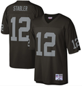 Men's Oakland Raiders #12 Ken Stabler Mitchell & Ness Black 1976 Legacy Replica Jersey