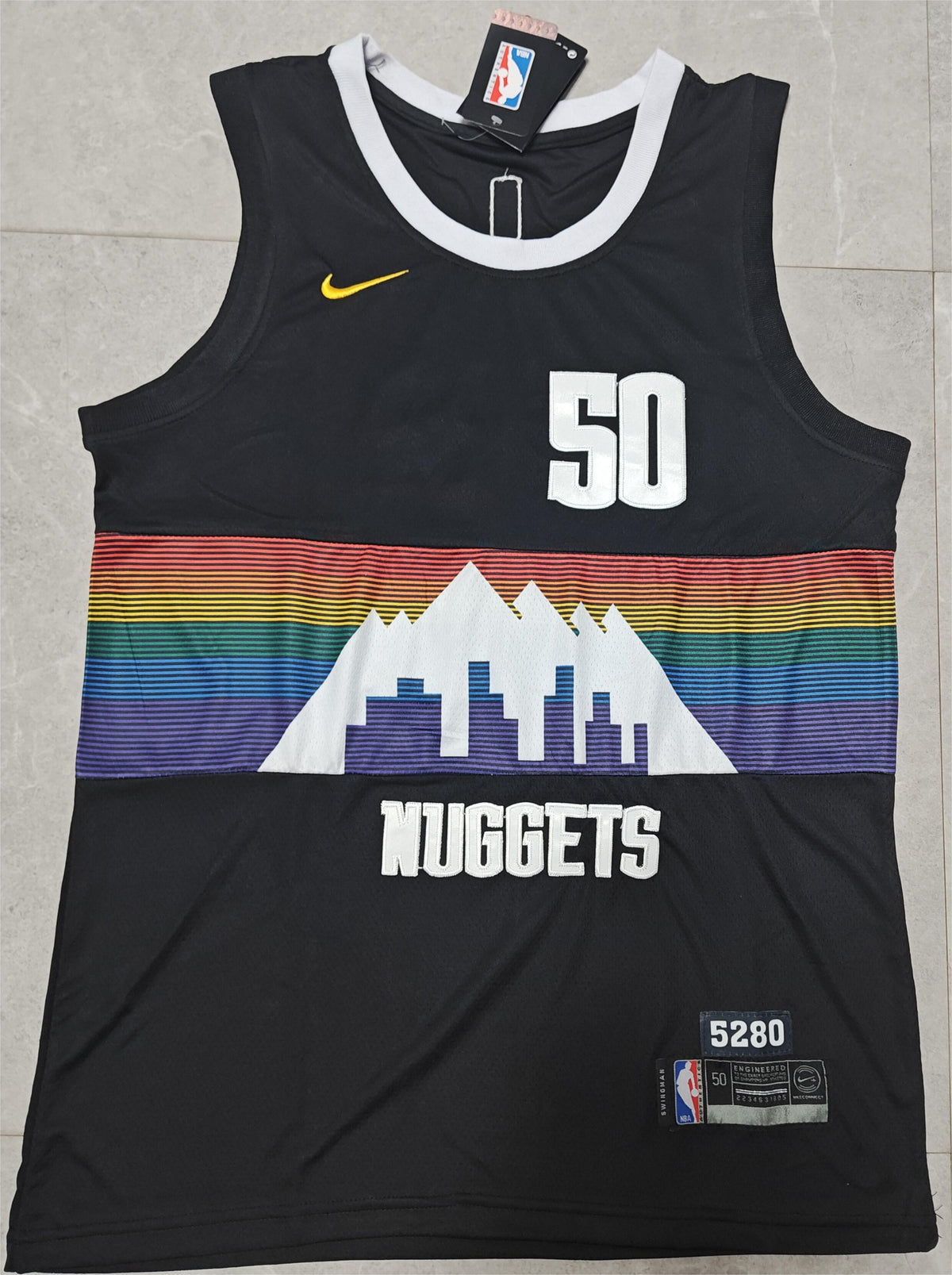 Aaron Gordon #50 Denver Nuggets City Edition Nike Swingman Jersey – Black 5280