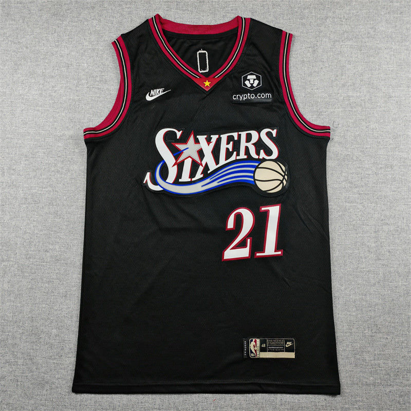 Joel Embiid #21 Philadelphia 76ers Nike Classic Edition Swingman Jersey – Black