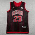 Michael Jordan #23 Chicago Bulls Jordan Brand Statement Edition Swingman Jersey – Black Pinstripe