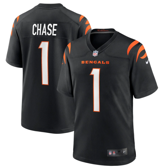 Ja'Marr Chase #1 Cincinnati Bengals Nike Game Jersey – Black