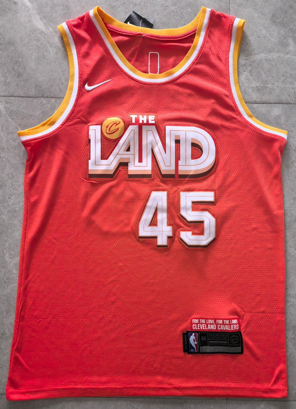 Donovan Mitchell #45 Cleveland Cavaliers City Edition "The Land" Swingman Jersey – Red