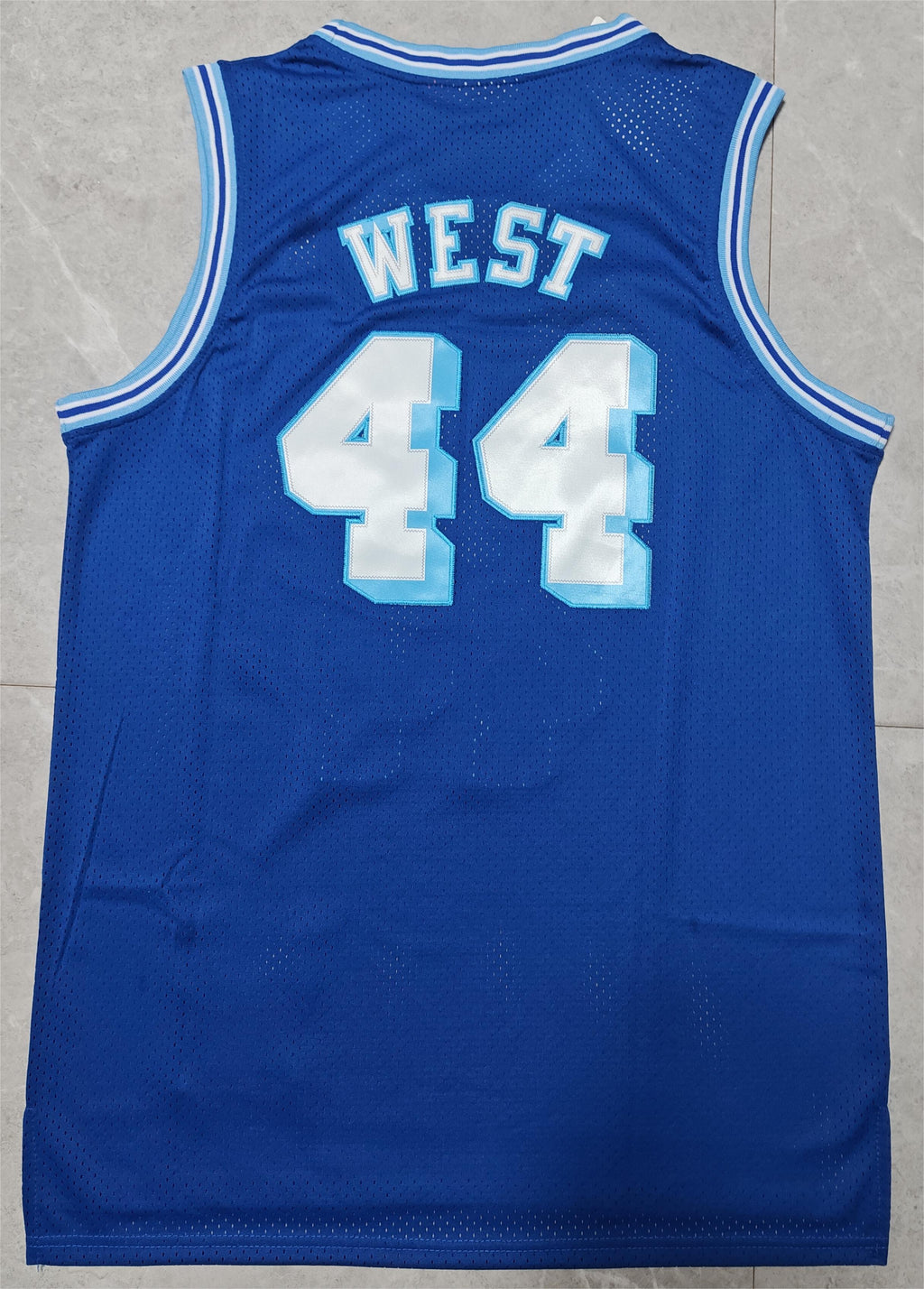 Jerry West #44 Los Angeles Lakers Mitchell & Ness 1960-61 Hardwood Classics Swingman Jersey – Blue