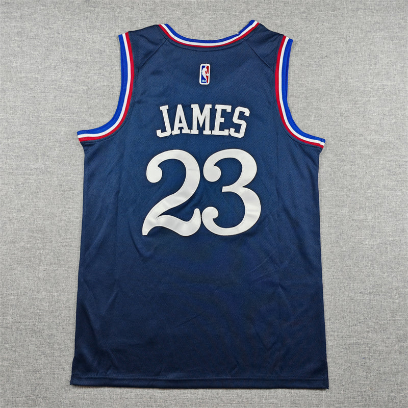 LeBron James #23 Philadelphia 76ers Nike City Edition Swingman Jersey – Navy Blue