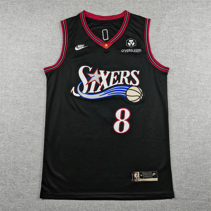 Paul George #8 Philadelphia 76ers Nike Classic Edition Swingman Jersey – Black