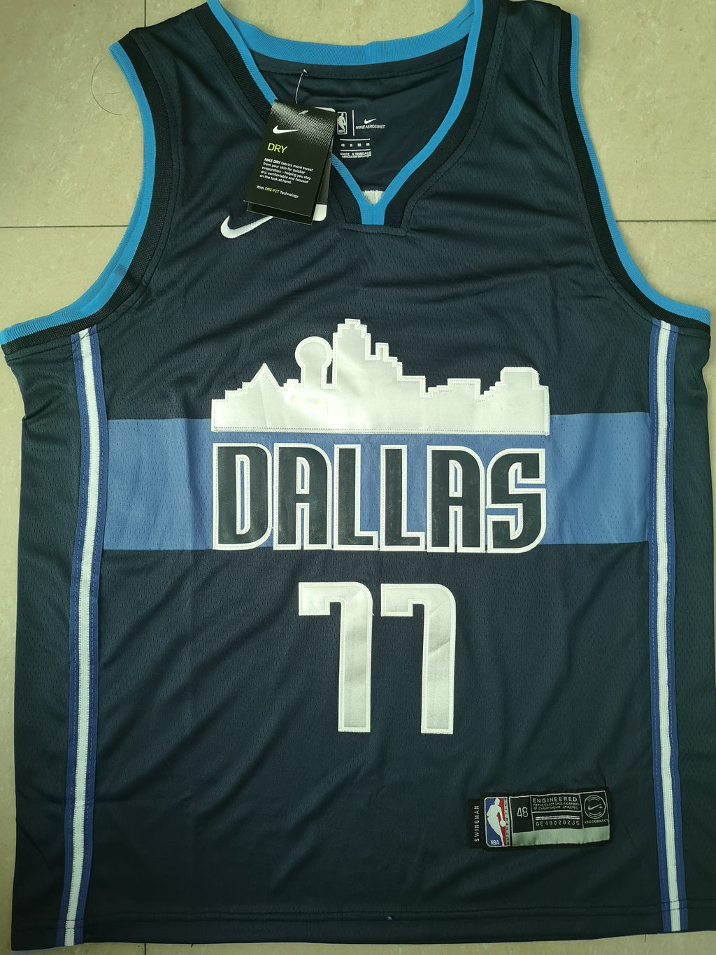 Luka Doncic #77 Dallas Mavericks Nike City Edition Jersey – Navy