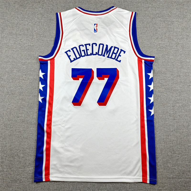 Jared Edgecombe #77 Philadelphia 76ers Association Edition Swingman Jersey – White