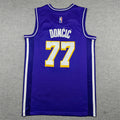 Luka Dončič #77 Los Angeles Lakers Jordan Brand Statement Edition Swingman Jersey – Purple