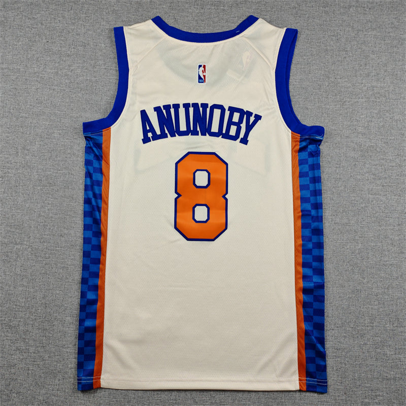OG Anunoby #8 New York Knicks Nike City Edition Swingman Jersey – White