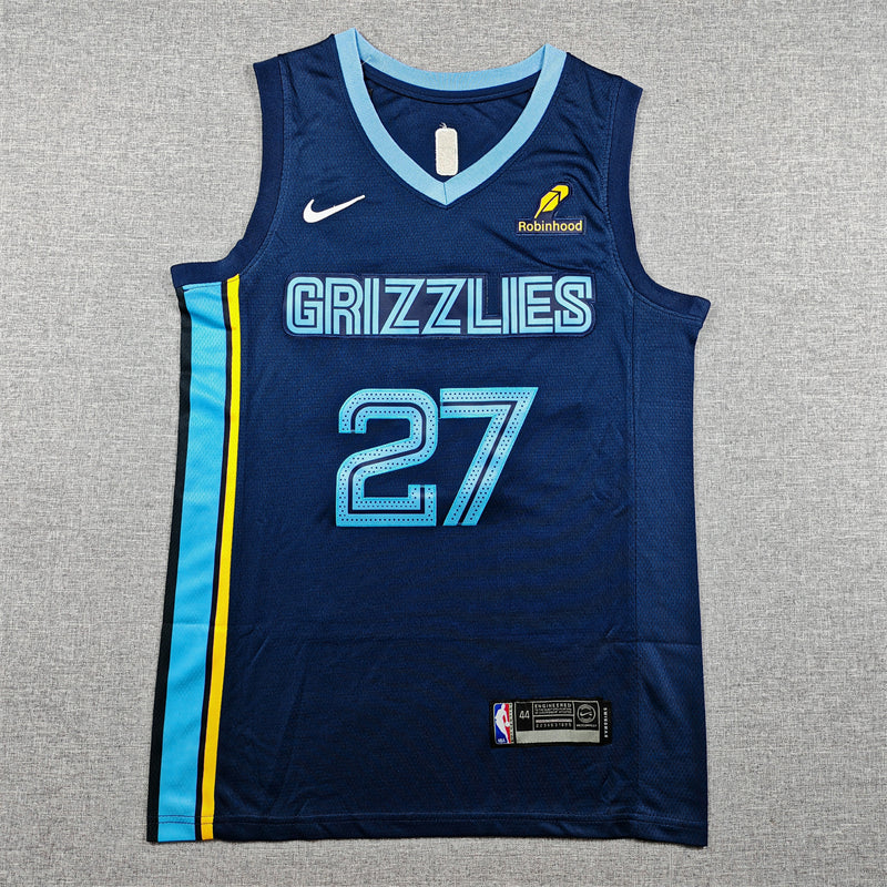 Cameron Boozer #27 Memphis Grizzlies Icon Edition Swingman Jersey – Navy