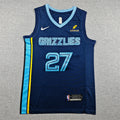 Cameron Boozer #27 Memphis Grizzlies Icon Edition Swingman Jersey – Navy