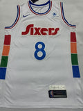 Paul George #8 Philadelphia 76ers Nike City Edition Swingman Jersey – White