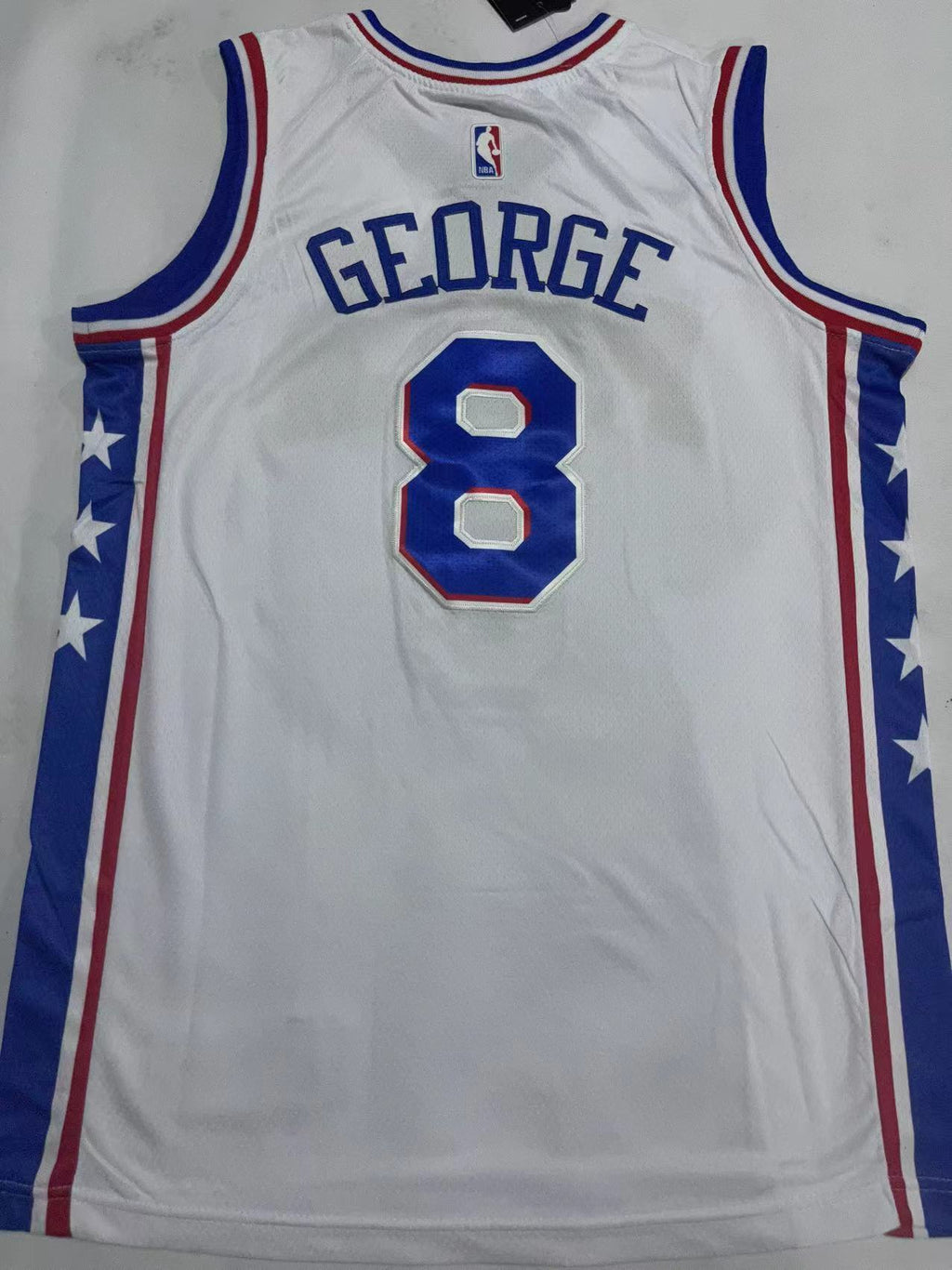 Paul George #8 Philadelphia 76ers Association Edition Swingman Jersey – White (PHILA)