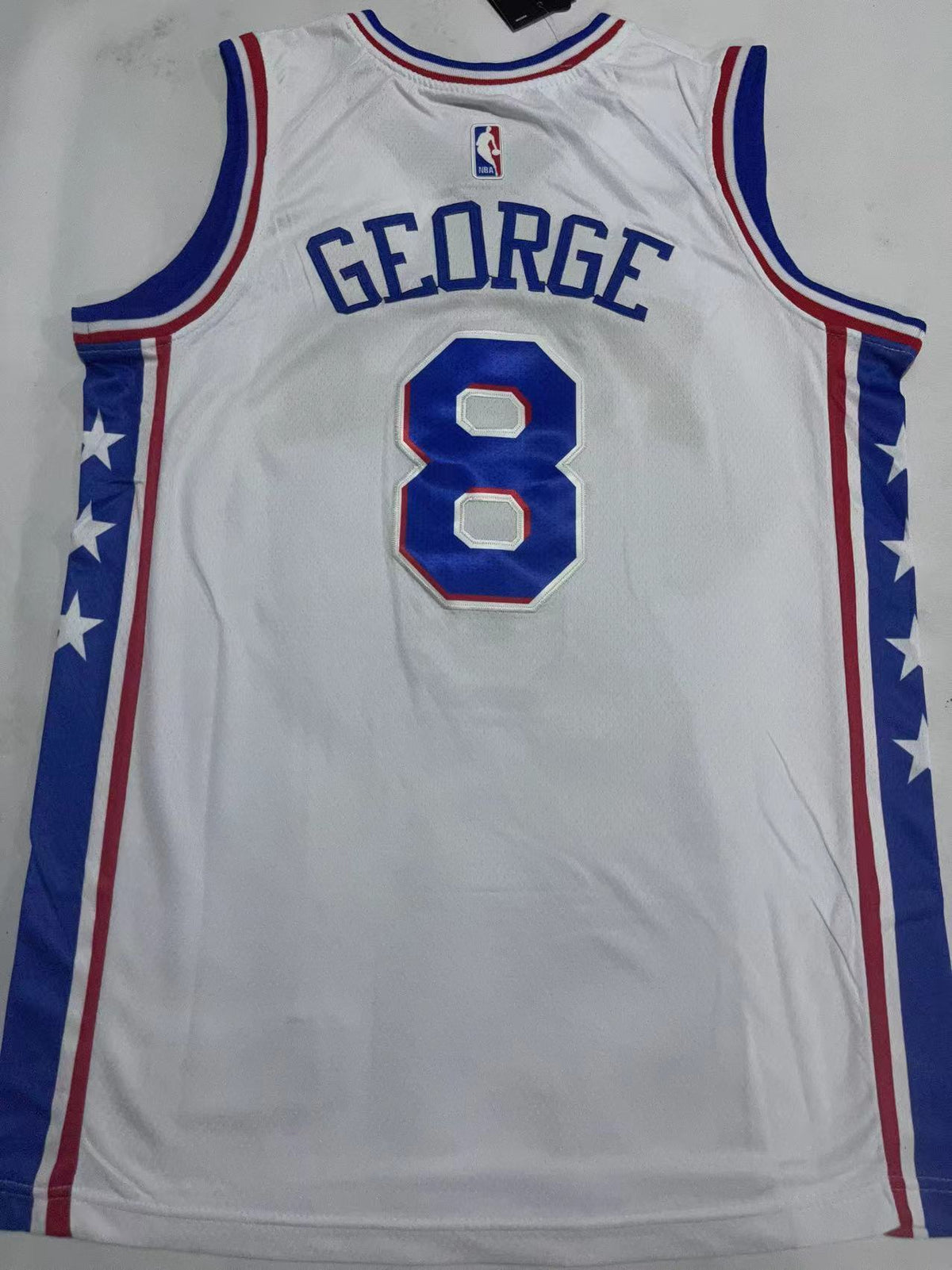 Paul George #8 Philadelphia 76ers Association Edition Swingman Jersey – White (PHILA)
