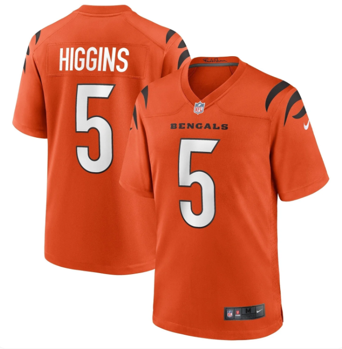 Tee Higgins #5 Cincinnati Bengals Nike Alternate Game Jersey - Orange