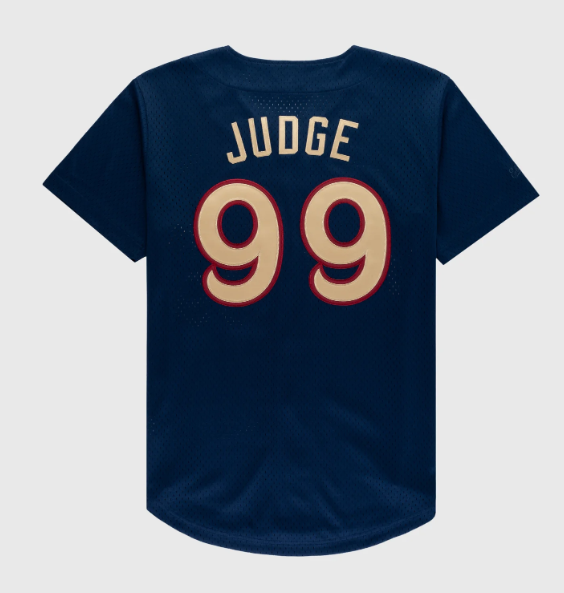 Aaron Judge #99 Scranton/Wilkes-Barre RailRiders Throwback Minor League Mesh Button-Up Jersey