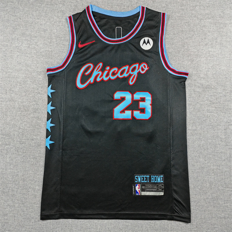 Michael Jordan #23 Chicago Bulls City Edition Swingman Jersey – Black