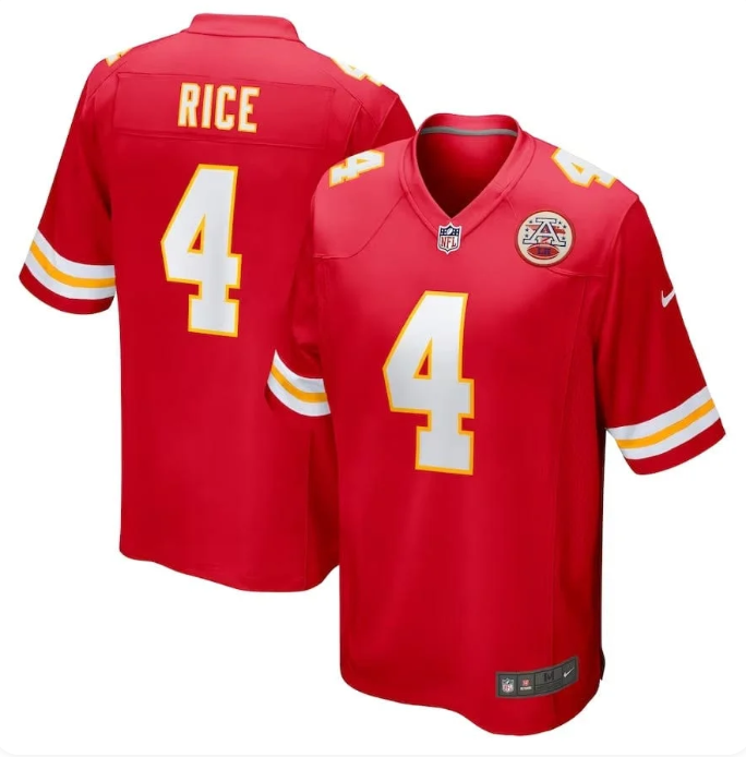 Men's Nike Rashee Rice #4 Kansas City Chiefs Fashion Game Jersey