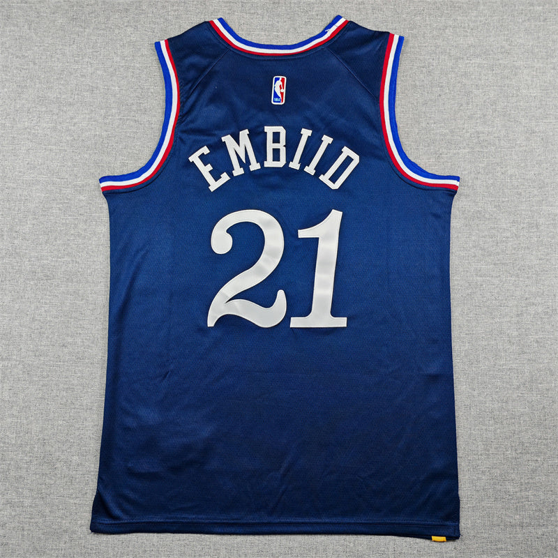 Joel Embiid #21 Philadelphia 76ers City Edition Swingman Jersey – Navy