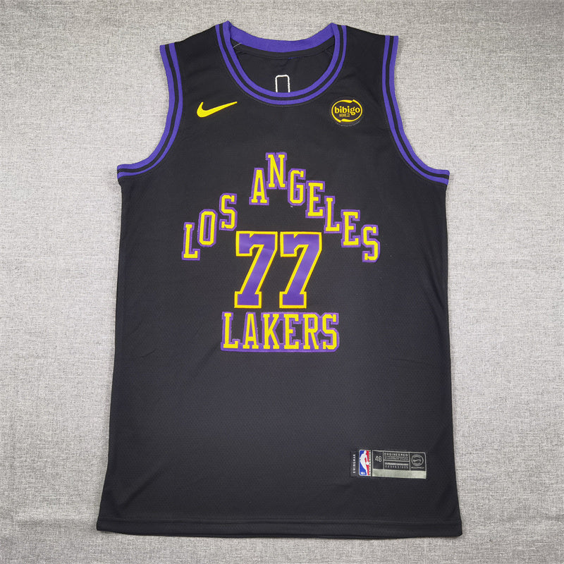 Luka Dončić #77 Los Angeles Lakers Nike City Edition Swingman Jersey – Black