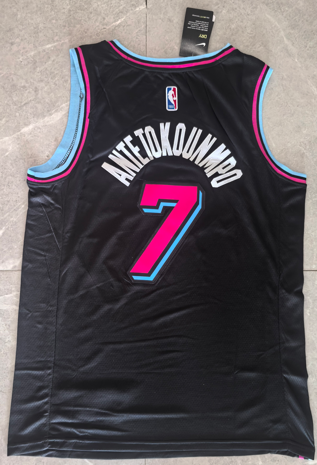 Giannis Antetokounmpo #7 Miami Heat City Edition Swingman Jersey – Black