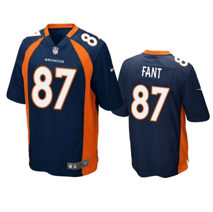 Noah Fant #87 Denver Broncos Nike Game Jersey – Navy Alternate