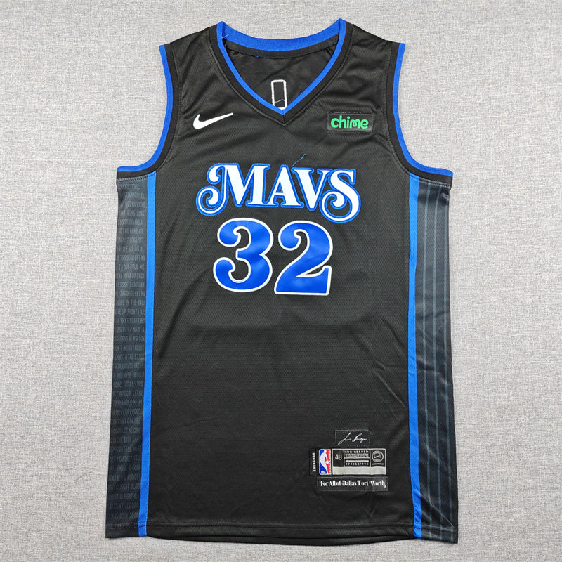 Cooper Flagg #32 Dallas Mavericks Nike Statement Edition Swingman Jersey – Black/Blue