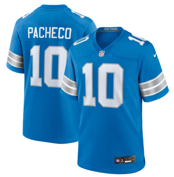 Men's Kansas City Chiefs #10 Isiah Pacheco Blue Jersey