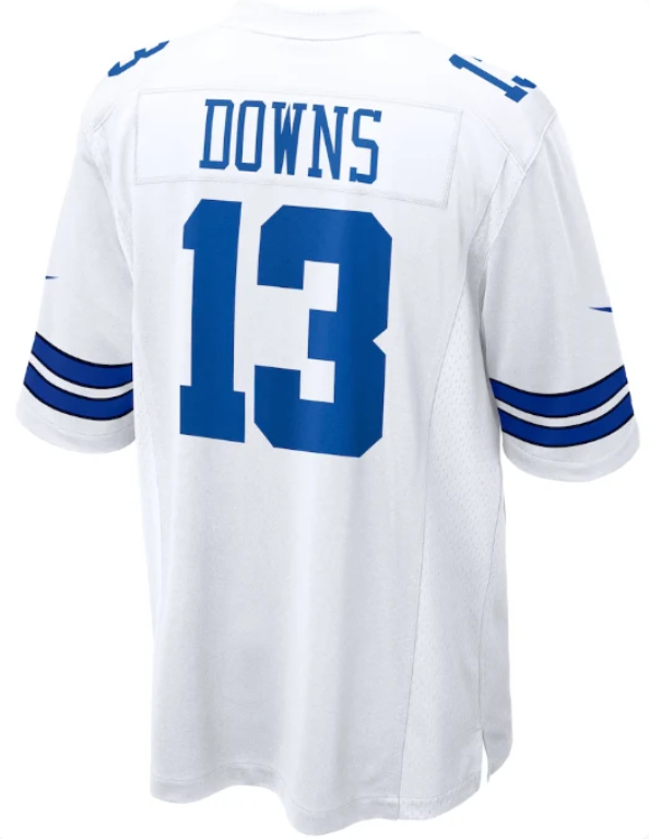 Dallas Cowboys #13 Caleb Downs 2026 NFL Draft First Round Pick #11 Game Jersey – White