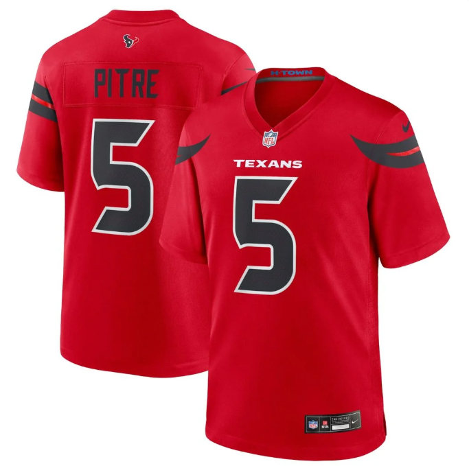 Jalen Pitre #5 Houston Texans Nike 2024 Alternate Game Jersey – Red