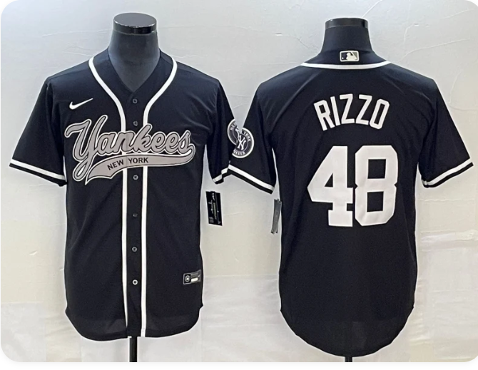 Men's New York Yankees Anthony Rizzo #48 Black Player Jersey – Joint Edition