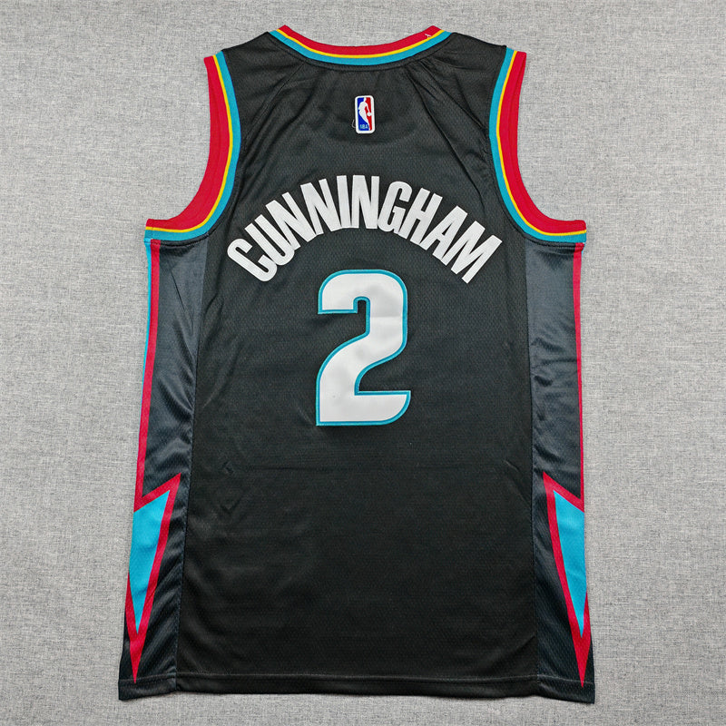 Cade Cunningham #2 Detroit Pistons City Edition Swingman Jersey – Black