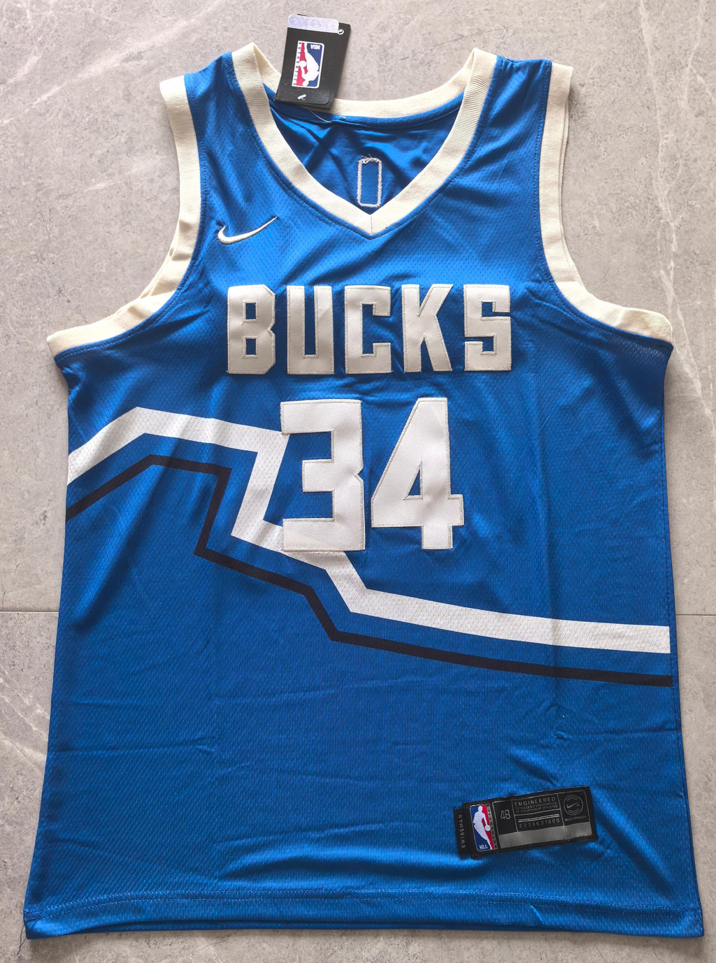 Giannis Antetokounmpo #34 Milwaukee Bucks Nike City Edition Swingman Jersey – Royal Blue