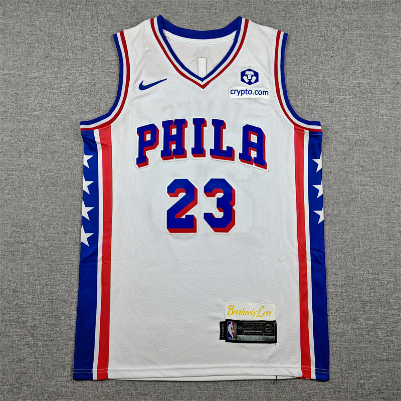 LeBron James #23 Philadelphia 76ers Association Edition Swingman Jersey – White