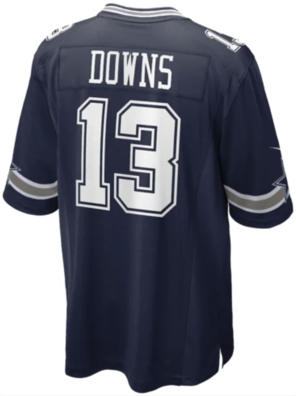 Dallas Cowboys #13 Caleb Downs 2026 NFL Draft First Round Pick #11 Game Jersey – Navy