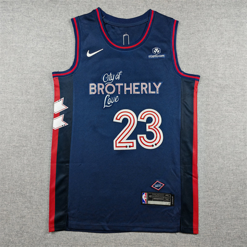 LeBron James #23 Philadelphia 76ers Nike City Edition Swingman Jersey – Navy (City of Brotherly Love)