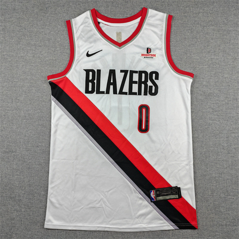 Damian Lillard #0 Portland Trail Blazers Association Edition Nike Swingman Jersey – White