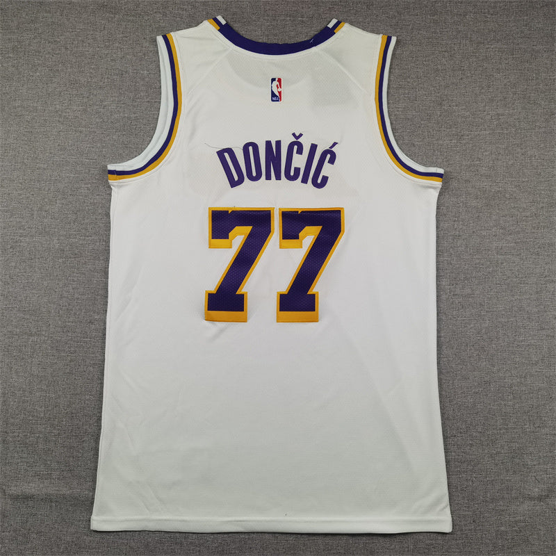 Luka Dončić #77 Los Angeles Lakers Association Edition Nike Swingman Jersey – White