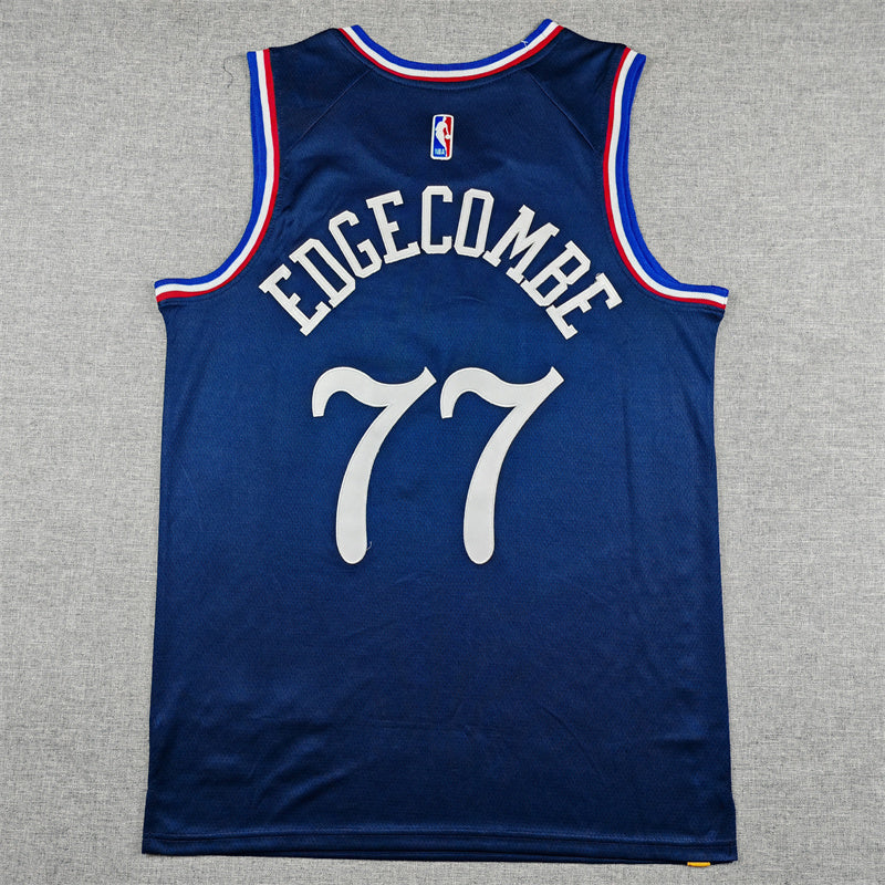 Edgecombe #77 Philadelphia 76ers City Edition Swingman Jersey – Navy